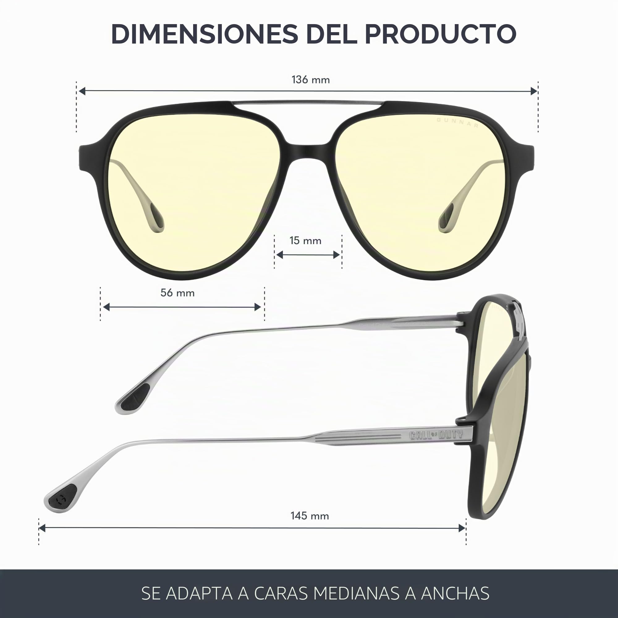 Gunnar - Edición oficial de Call of Duty Ghost - Gafas de computadora y juegos con bloqueo de luz azul