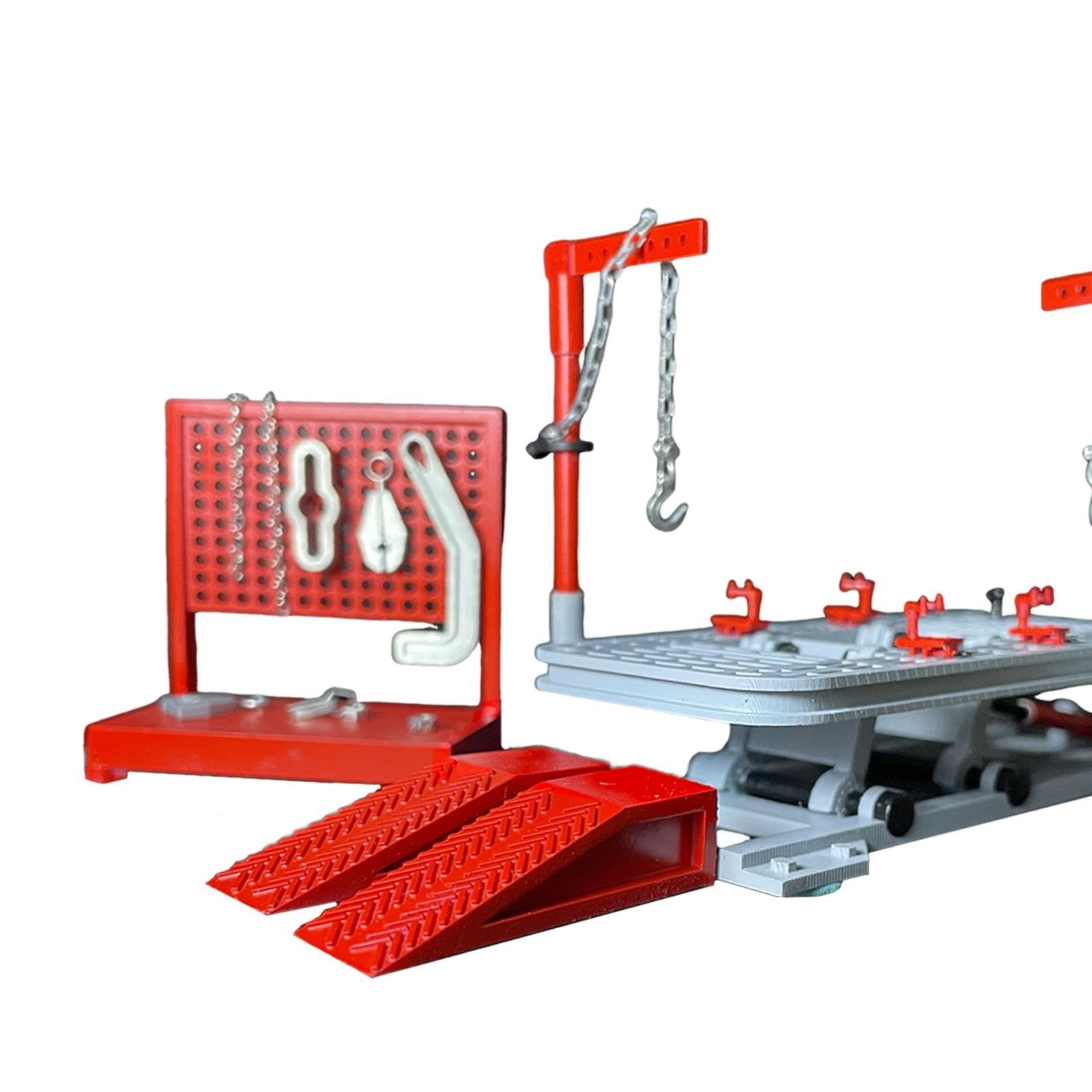 predolo Kit di Sollevamento per Garage Fai da Te 1/64, Accessori per Scene, Ornamento, Collezione simulata, Strumento di Riparazione, Modello di