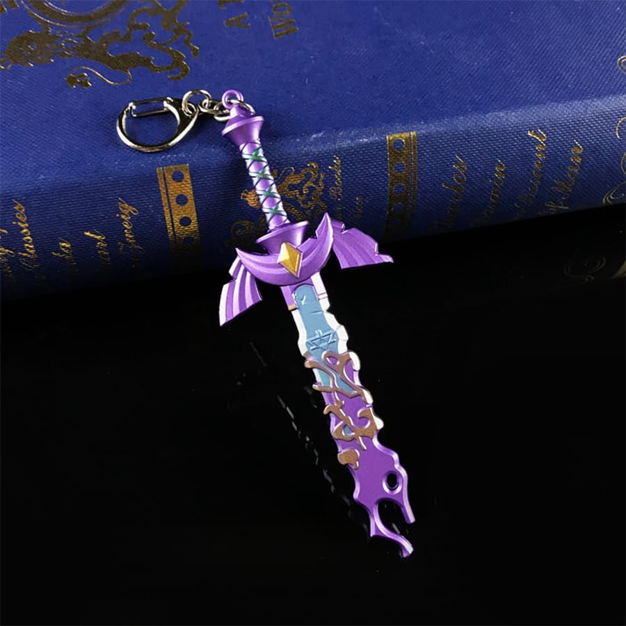 Miniatura 6 de Koelin Zelda Llavero Master Mini Sword Llavero Katana Llavero para Hombres Mujeres Legendof Zeld the Tears Kingdom Disguise Link Sword Backpack