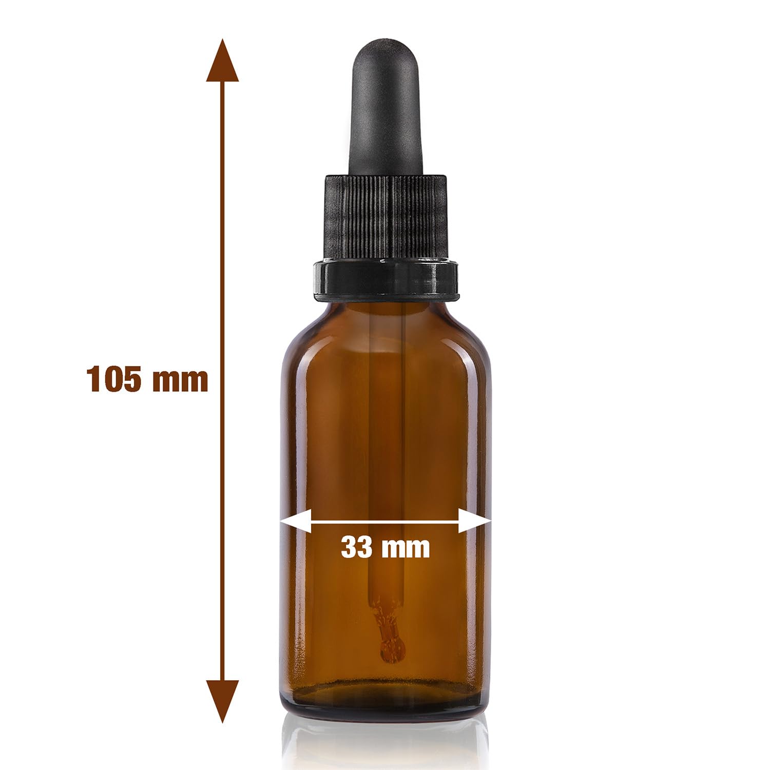 Oputec 143 flaconi da 30 ml in vetro marrone con pipetta di vetro – Flacone da farmacista per aromaterapia, cosmetici, contagocce protetto dalla luce, per applicazioni farmaceutiche e laboratorio