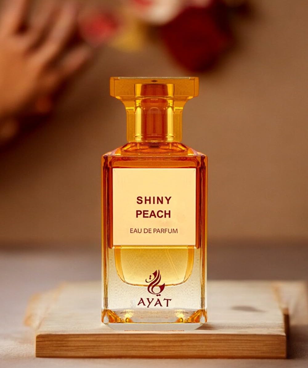 AYAT PERFUMES – Eau de Parfum 80 ml de Dubaï Senteur Orientale et Fruitée – Parfum pour Femme et Homme – Une Fragrance Sensuelle, Intemporelle et Moderne – Unisexe (Shiny Peach)