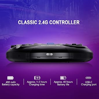 RetroFlag Classic 2.4G Controller, 6-Buttons Gamepad for Sega Genesis Mini 2 / Mini, Window, PC, Switch/Switch OLED and Raspberry Pi