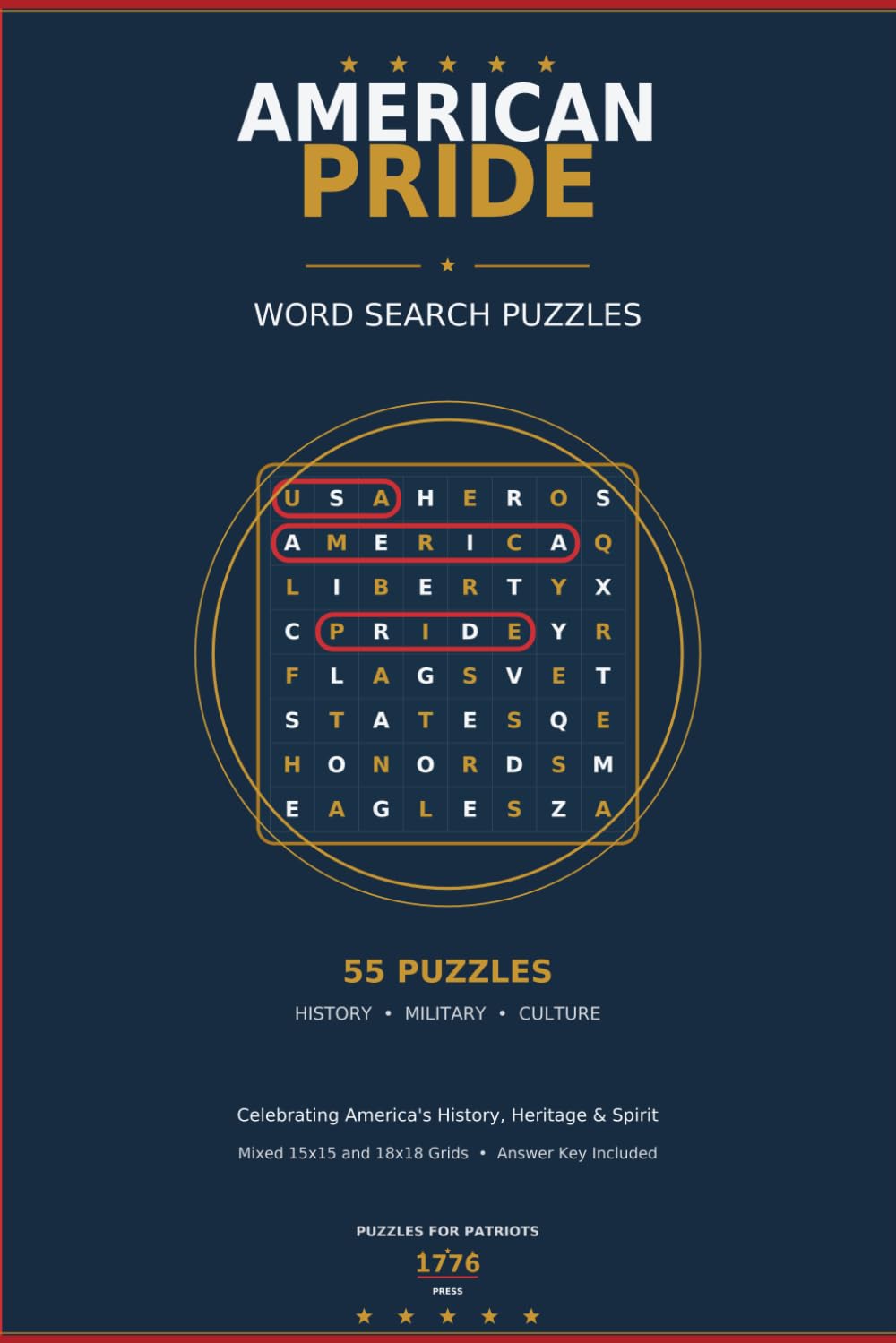 American Pride Word Search Puzzles: Celebrating America's History, Heritage, & Spirit