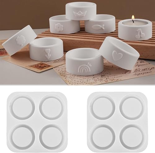 8 piezas de moldes para velas cilíndricos de silicona…