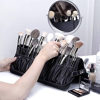 Amazon | Rownyeon プロ用メイクブラシケース 大容量 化粧筆ケース