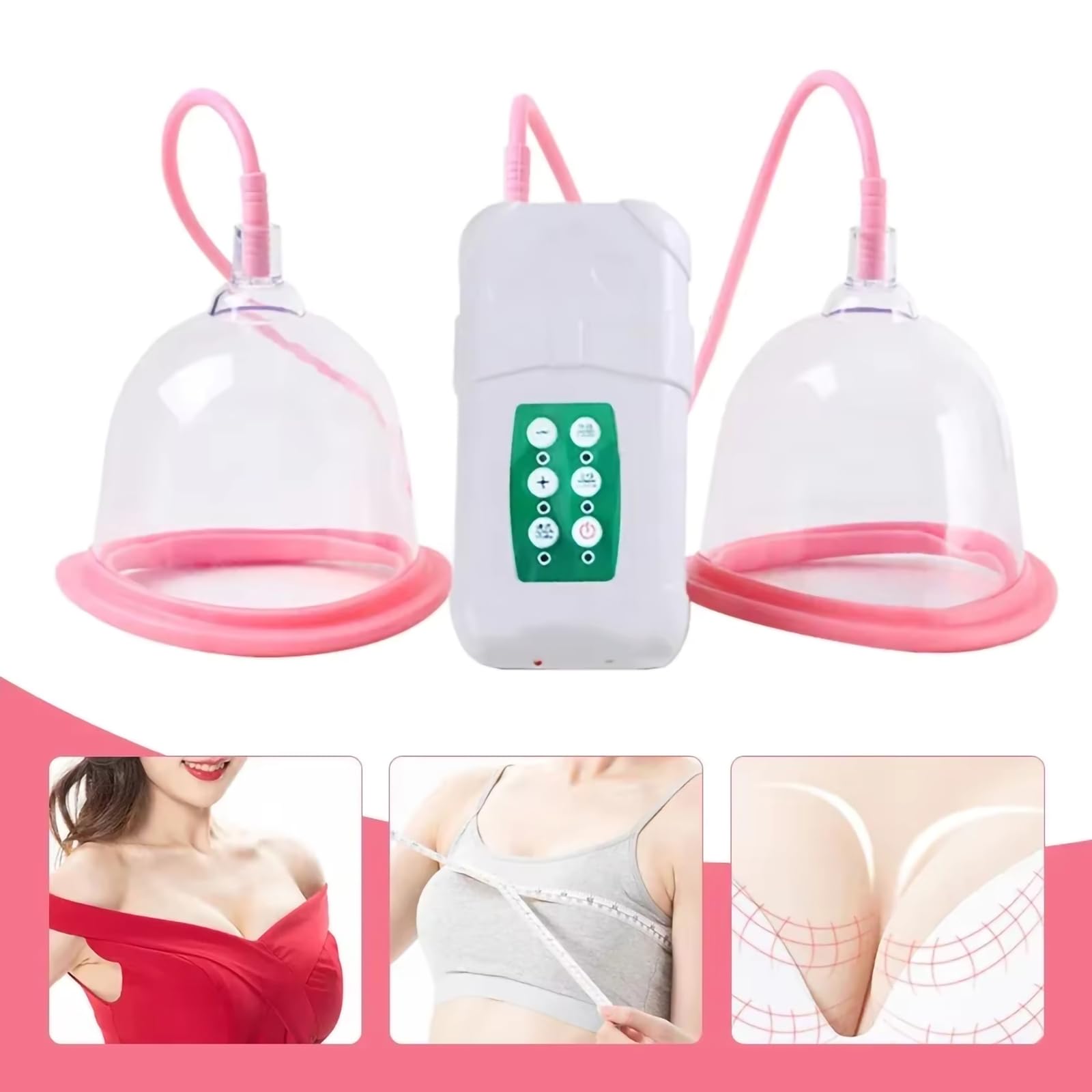 Ensembles de thérapie par ventouses sous Vide, Pompe électrique pour l'augmentation Mammaire, Massage de la Silhouette, Chargement USB, pour Une Poitrine Droite et élastique,D