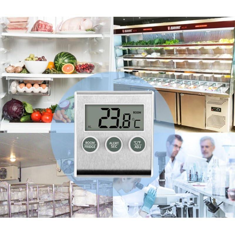 ABS Digital Refrigerator Thermometer Wired Household Kitchen Refrigeration