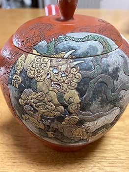 Amazon.co.jp: 吉川 壺堂作 雪堂 風神雷神急須 常滑焼 伝統工芸