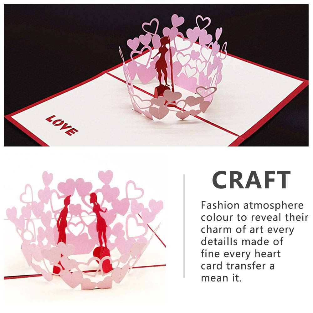 Carte D'anniversaire Pop-up 3D Avec Cœurs Et Arbre D'amour Pour Elle, épouse, Mari, Lui, Couple ; Cadeau Idéal Pour Mariage, Anniversaire Romantique, Anniversaire De Mariage, Saint-Valentin, Fête Des