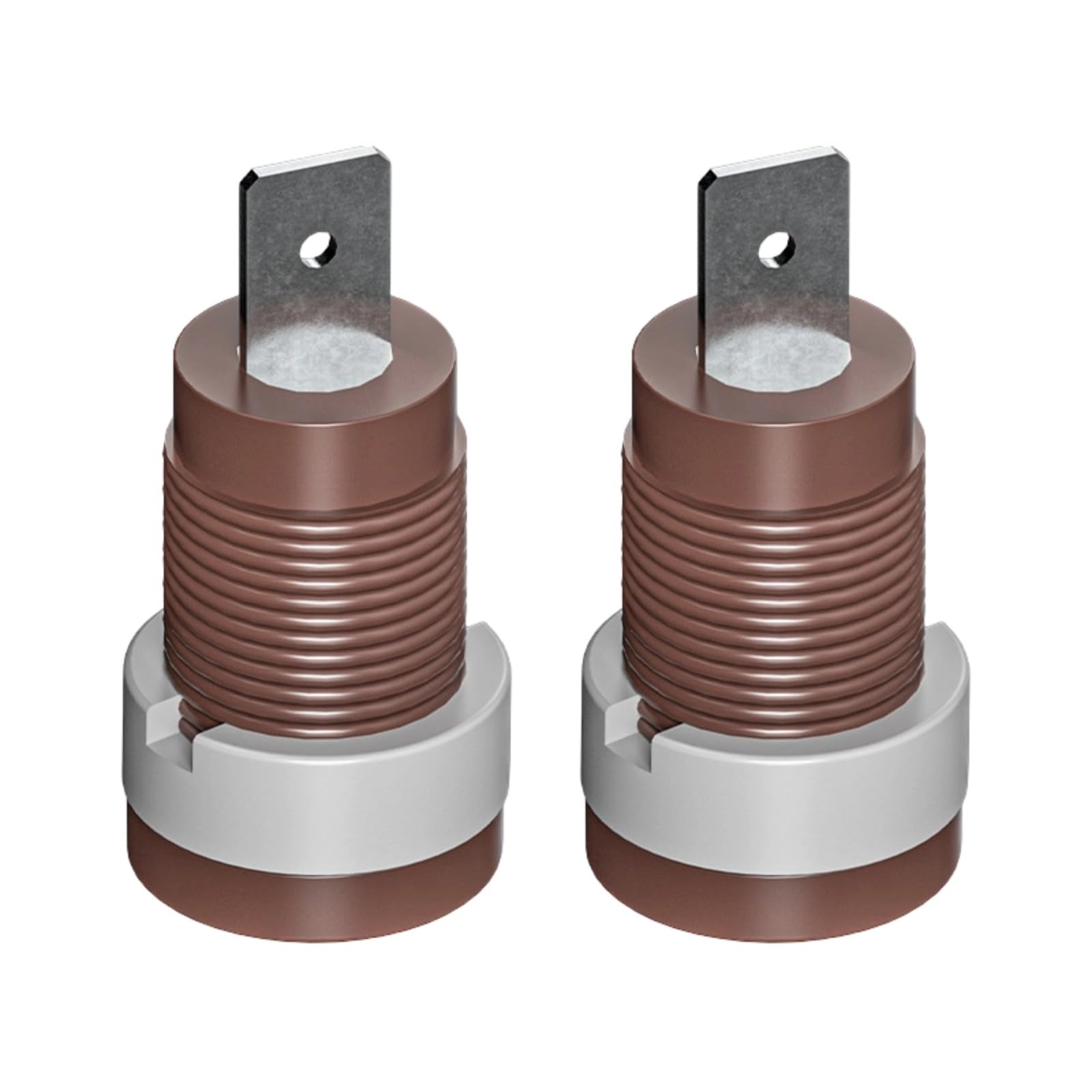 Kaccde Brown Easy Installation 4Mm Banana Plug Connectors Panel Mount Socket Binding Post Adapter Binding Post Wire Connector Banana Adapter