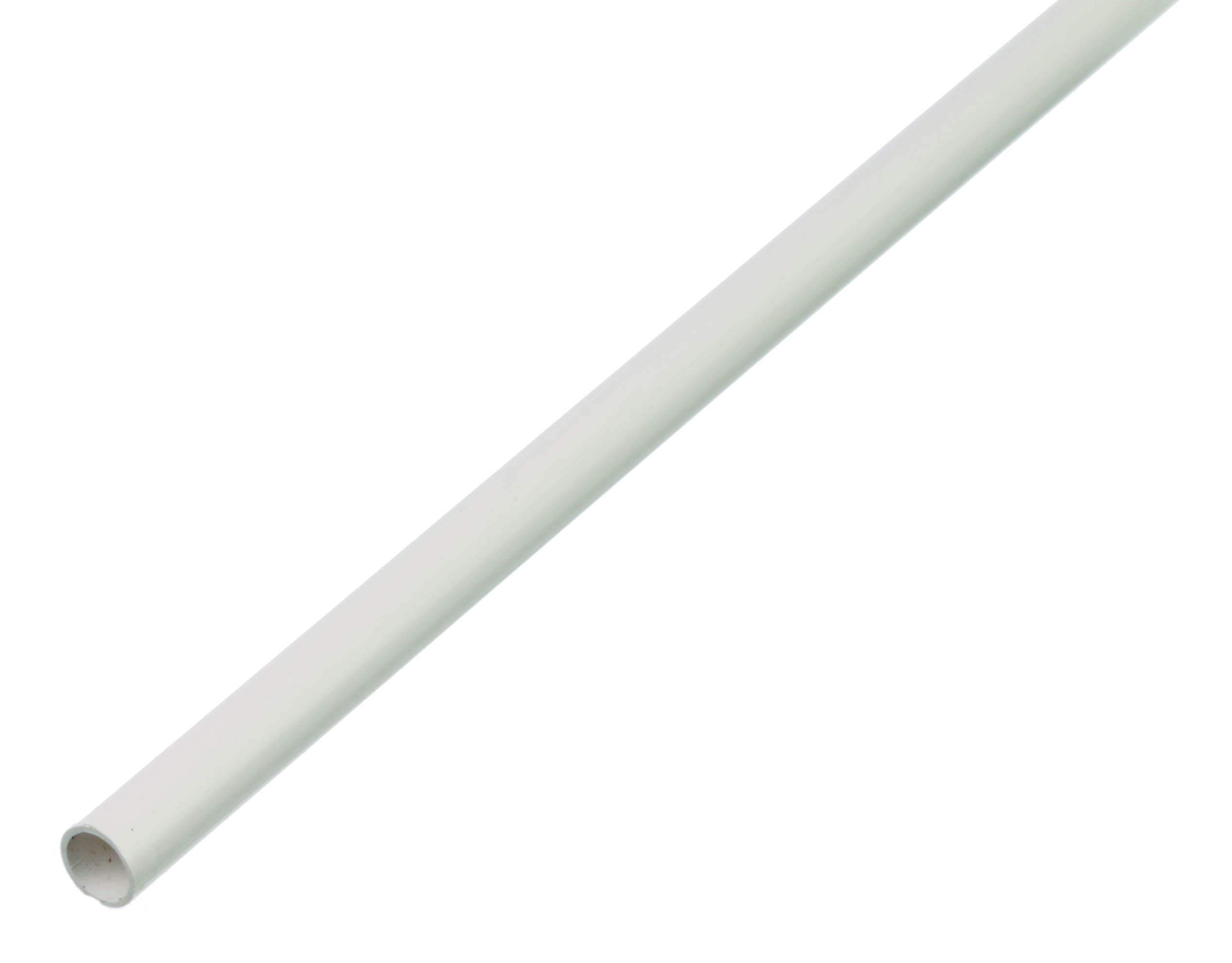 Alberts Rundrohr 484927 – PVC-U, weiß, 1000 x 10 x 1 mm