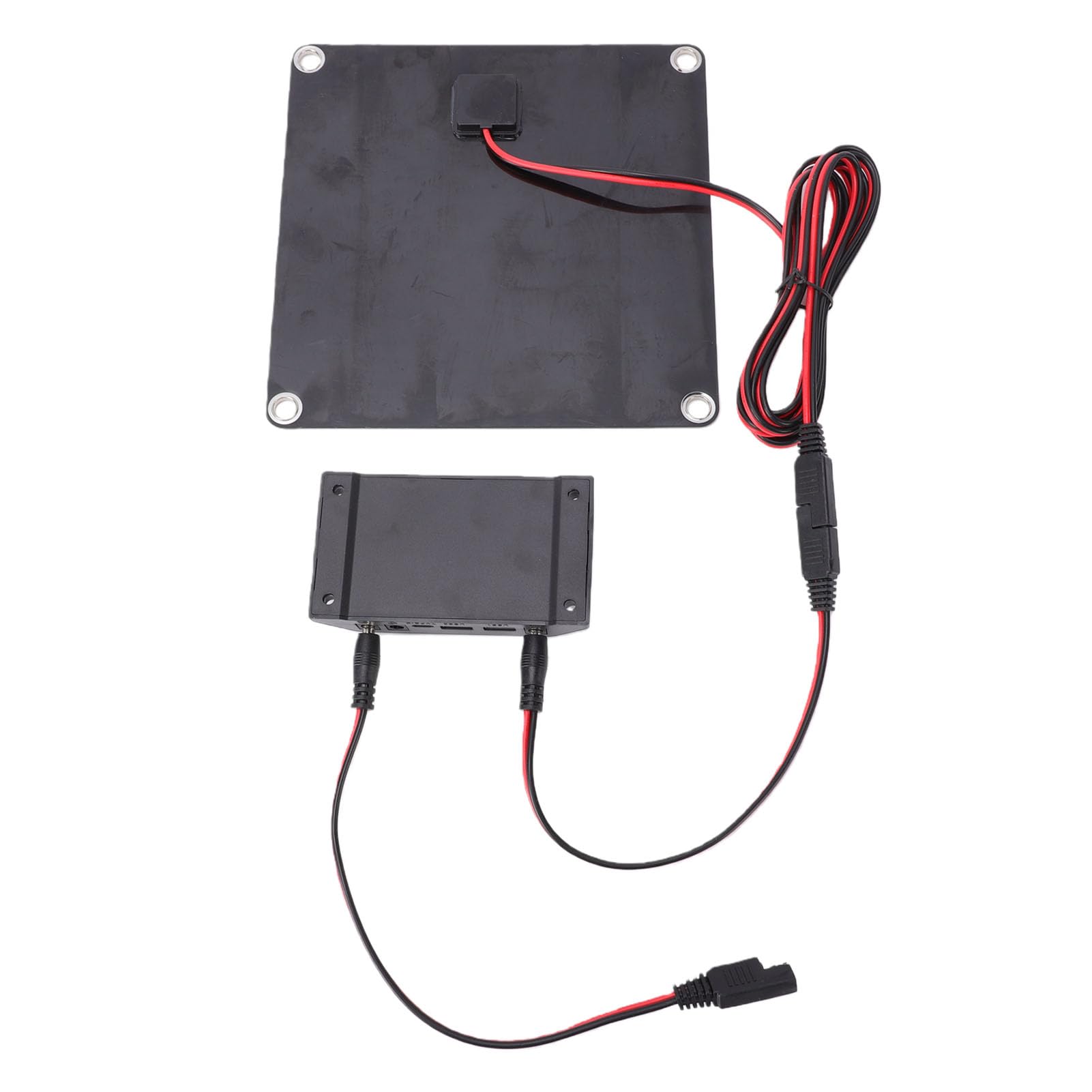 banapoy Kit Controlador Panel Solar Silicio Monocristalino 20W con Controlador Carga para Batería Externa Teléfono, para Caravana, Camping, Barco, Cobertizo, Fuente Alimentación