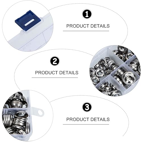 Miniatura 8 de Arandelas con acabado avellanado Acero inoxidable Copa de acabado avellanado Arandelas de acero inoxidable Sujetadores de juntas Kit de arandela de