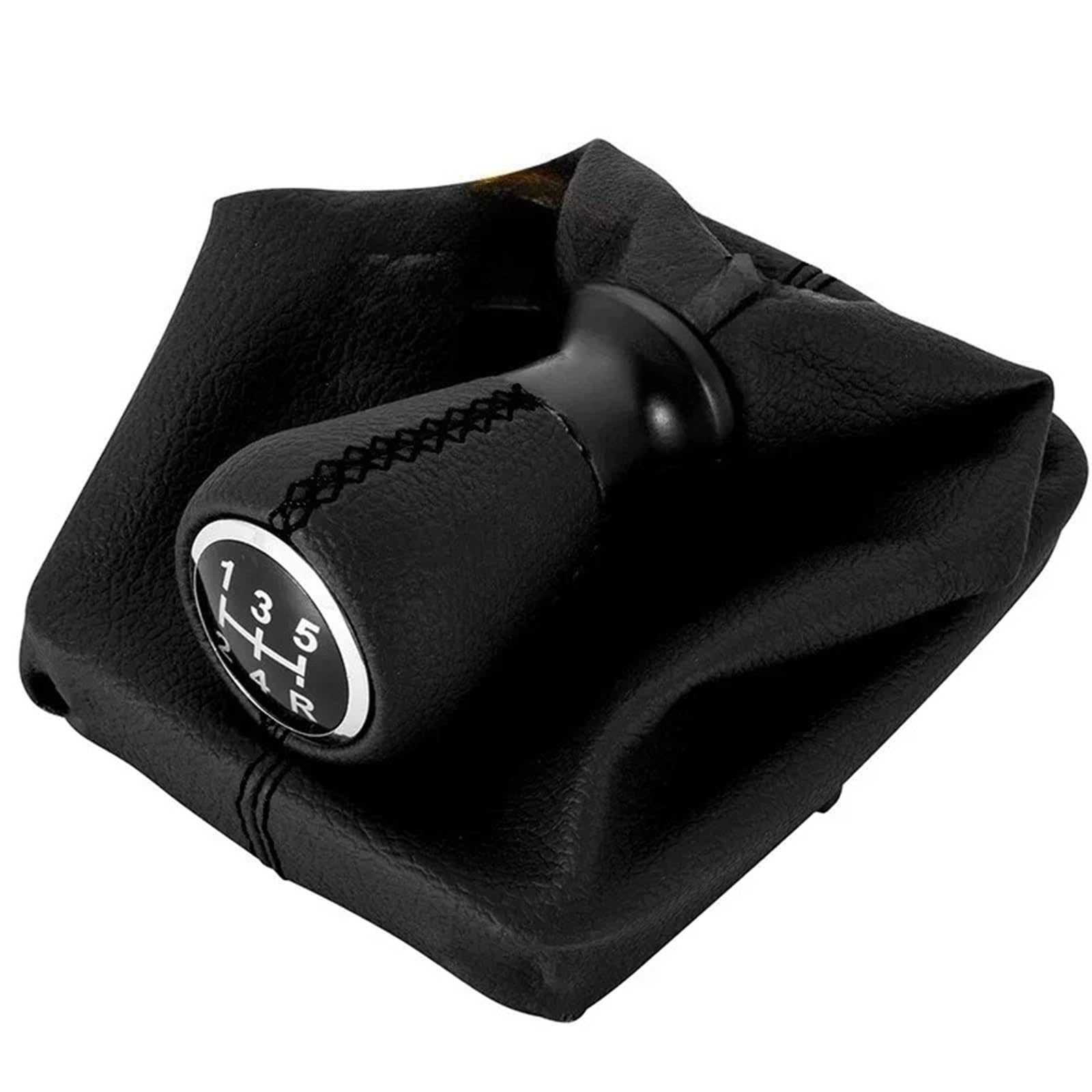 DUFWEHR Shifter Knob for Peugeot 206 406 Car Accessories Manual Transmission Leather Gear Shift Knob Gaiter Boot Cover Shifter Handle 5 Speed(Black)