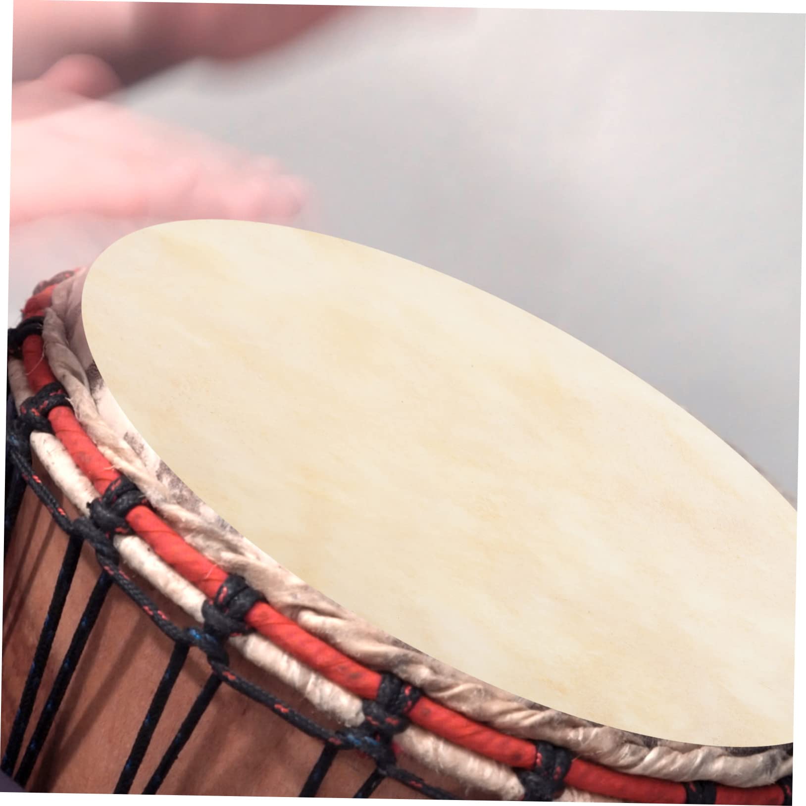 SUPVOX 2pcs Drum Cover Accessory Drum Skin Drums Accessories Percussion Part Replacements Leather Skin for Drum Replacement Drum Heads Leather Drum Heads Drum Leathers Sheepskin
