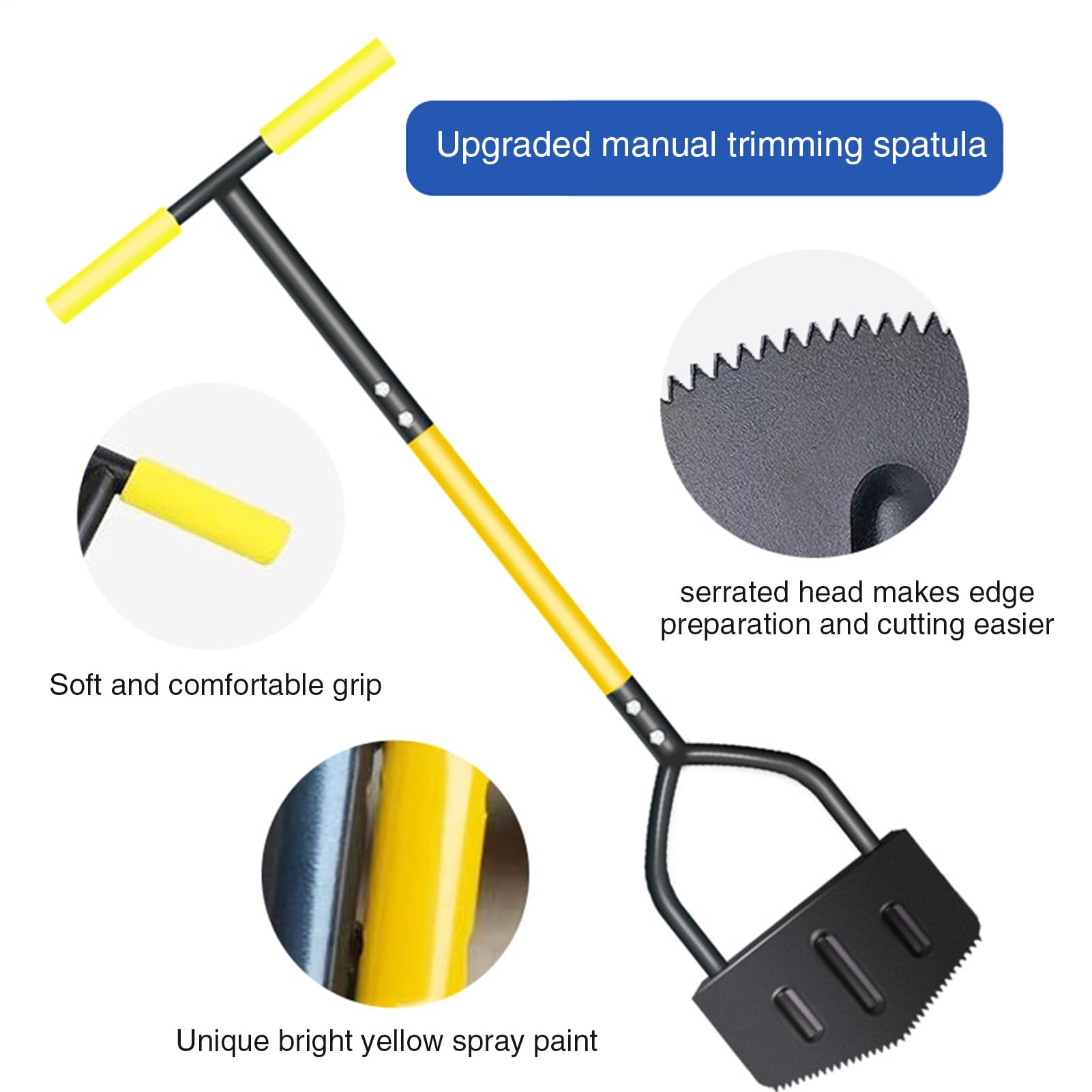 Rasenkantenschneider Handgerät Mit Sägezahn Für Rasenkanten | Ergonomischer Griff Stahl Für Anfänger Pflanzenliebhaber Senioren Gärtner