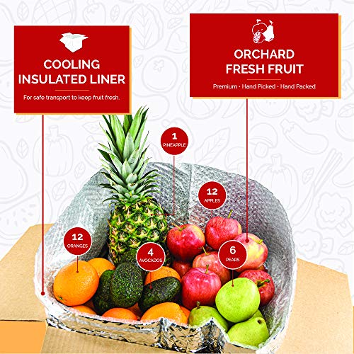 Gourmet Mixed Fruit Pack (15 Lbs) With - 1 Pineapple, 4 Avocado, 12 Apple, 12 Orange, 6 Pear (35 Pieces) From Capital City Fruit, Farm Produce Direct. #TOP2