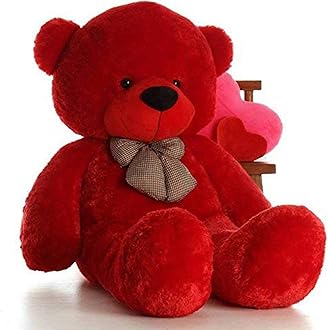 HUG 'n' FEEL SOFT TOYS Soft Toys Long Soft Lovable Huggable Cute Giant Life Size Toy Child Safe Best for Birthday Gift Valentine Gift for Girlfriend 6 FEET RED Plush & Stuffed Toys