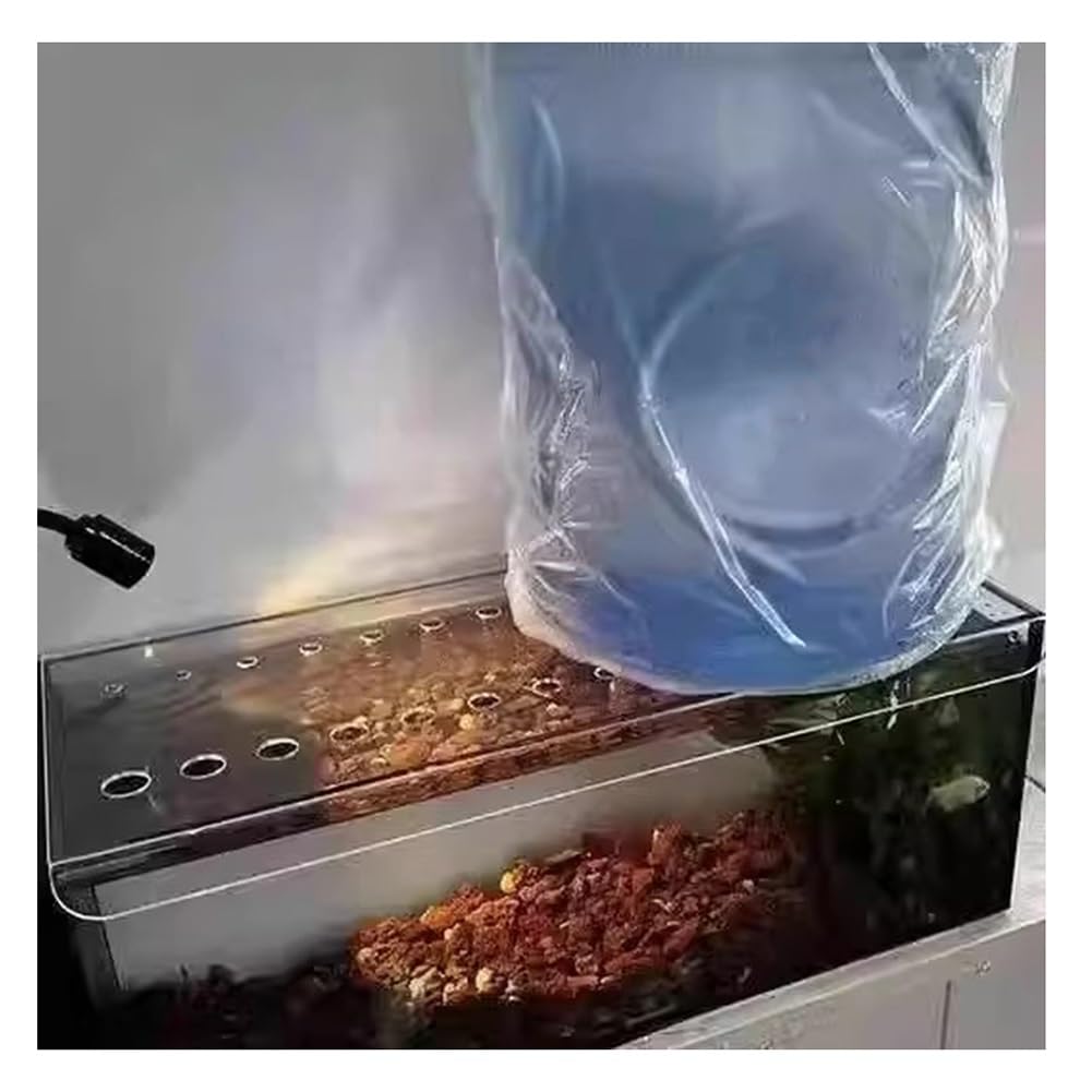 Rygcrud sur Mesure Carré Aquarium Couvercle Contre-Saut avec Trou D'aération, Transparent Couvercle D'aquarium en Acrylique, pour Empêcher Le Chat D'attraper Les Poissons(40x24x3cm)
