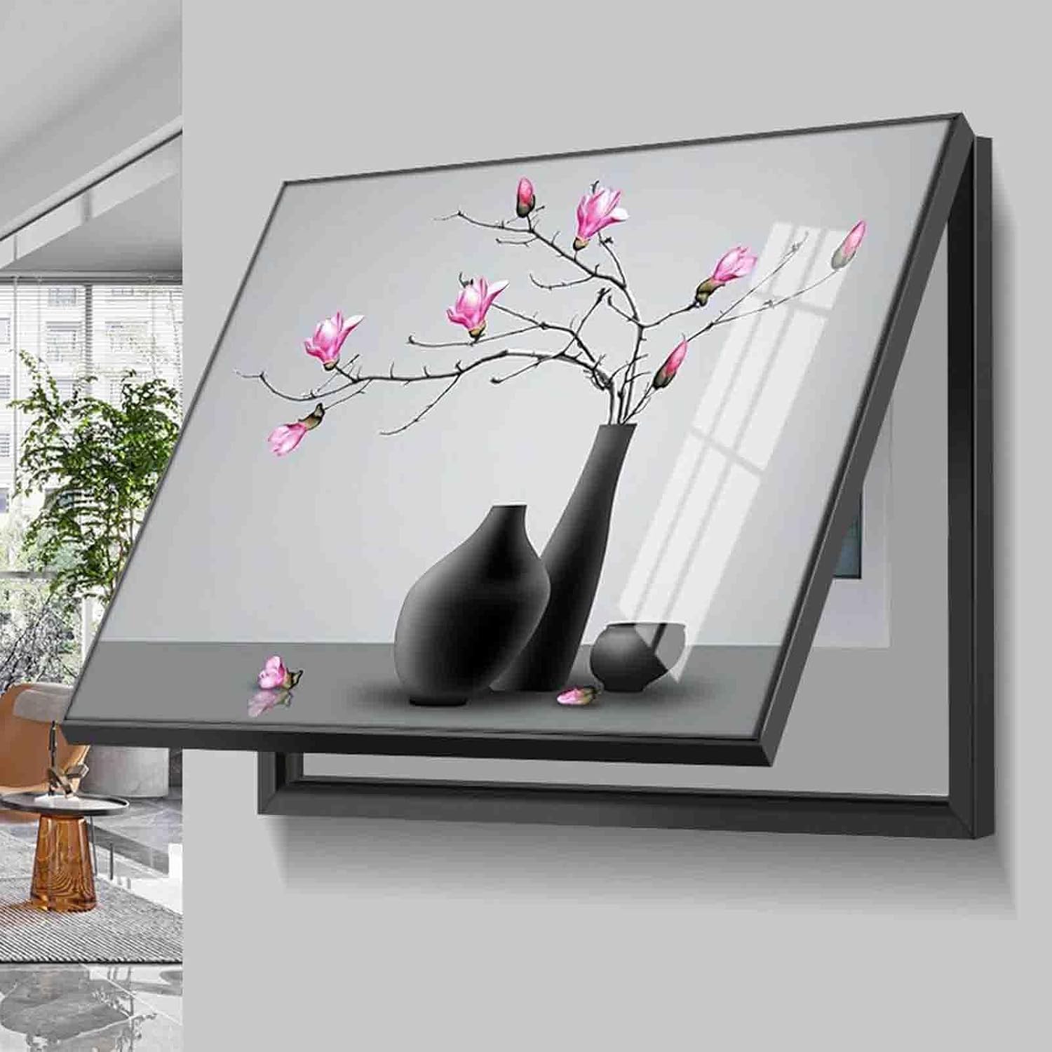 Cuadro Decorativo con Marco para Panel eléctrico de Pared, Cuadro Decorativo con Caja de medidor eléctrico Oculta, póster Decorativo para Sala de Estar, 40 x 50 cm