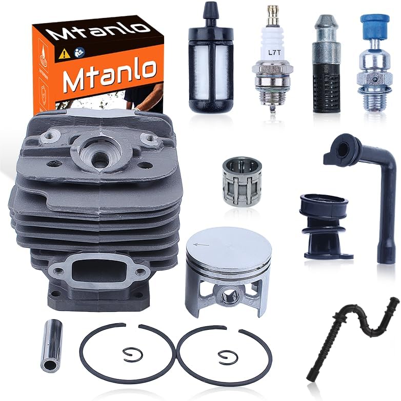 Kit de anillo de pistón de cilindro de 1.890 in para Stihl MS360 036 034 Filtro de combustible de aceite de motosierra, cilindro, pistón, perno,