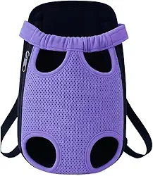 Mochila Canguru Pet para Transporte Bolsa para Gato Ou Cachorro Alça Ajustável Para Compras No Supermercado Ou Passeios No Parque Bolsa Pet Leve E Resistente (Lilás,P)
