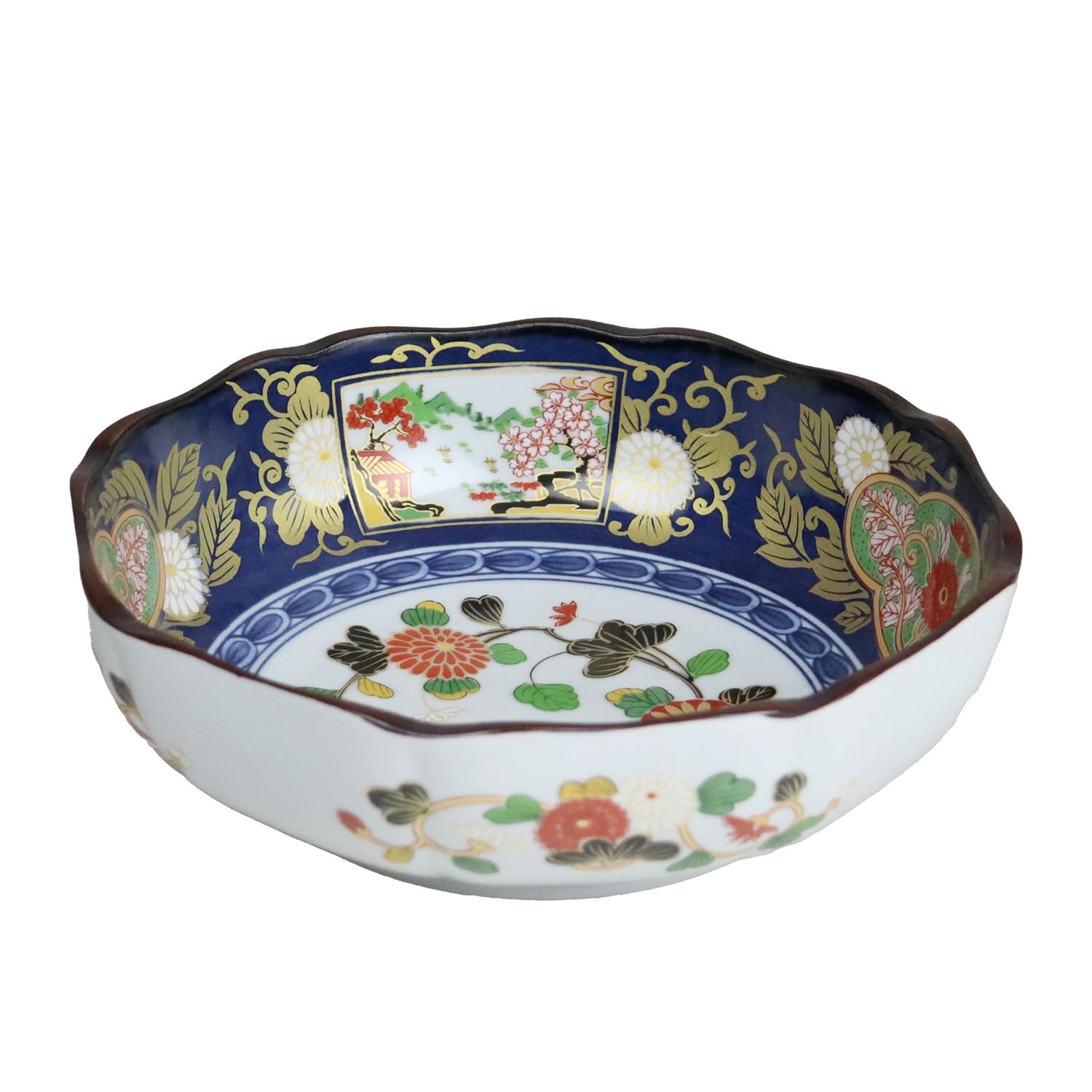 Arita Ware Ko-Imari Porcelain Bowl 8.3in Old Imari Style Japan