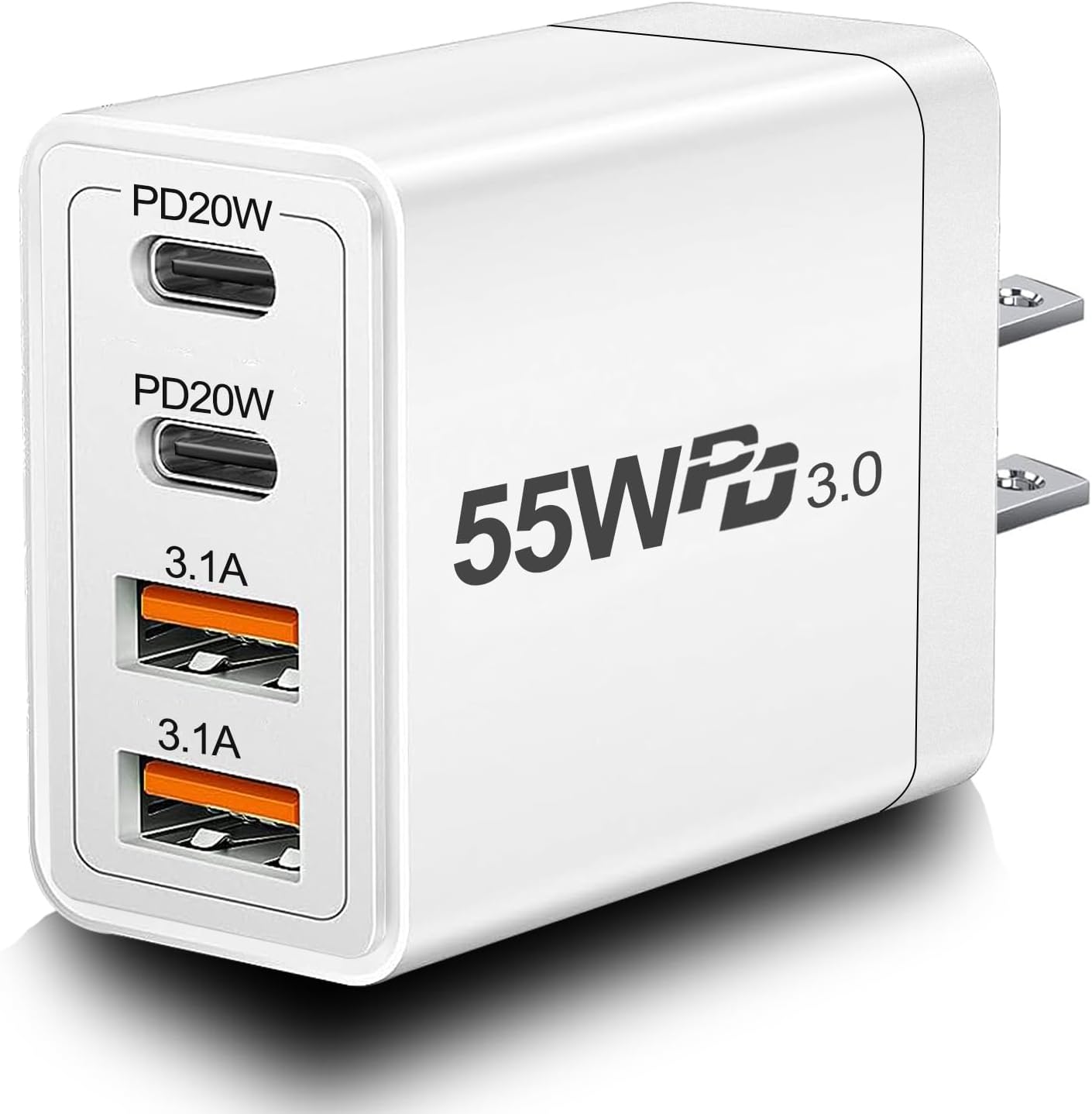 Amazon.com: THREEKEY USB C Wall Charger,35W Dual USB Port Block,Type C ...