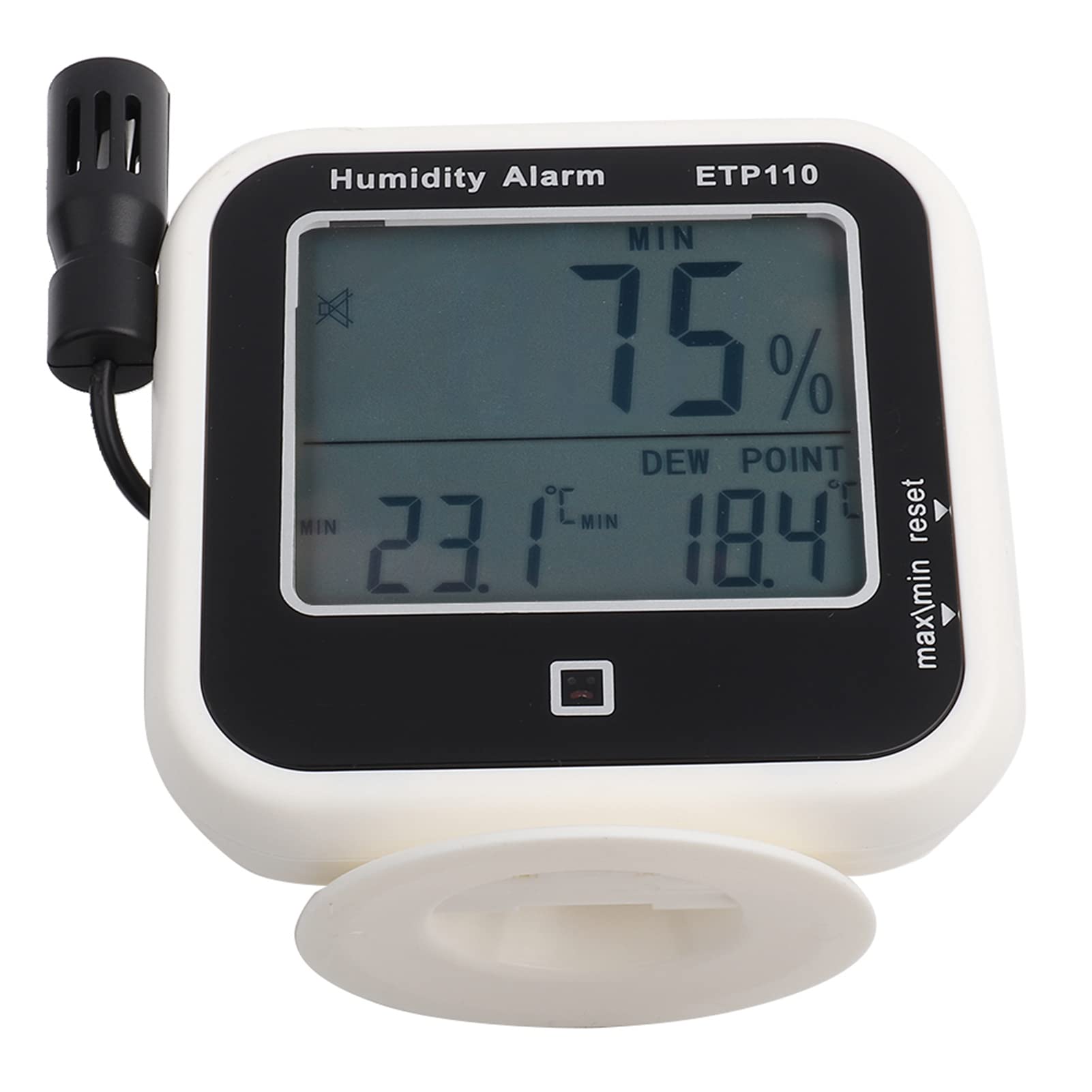 Misuratore del Punto di Rugiada Termoigrometro Digitale per Casa/Laboratorio, Visualizzazione della Temperatura, umidità Relativa e Punto di Rugiada. È Facile Usare Ed è