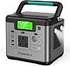 Portable Power Station S500, 518Wh Solar Generator with 500W (Peak 1000W) Pure Sine Wave AC, 65W USB-C Fast Charging, Emergency Power Supply for Outdoor Camping RV Home
