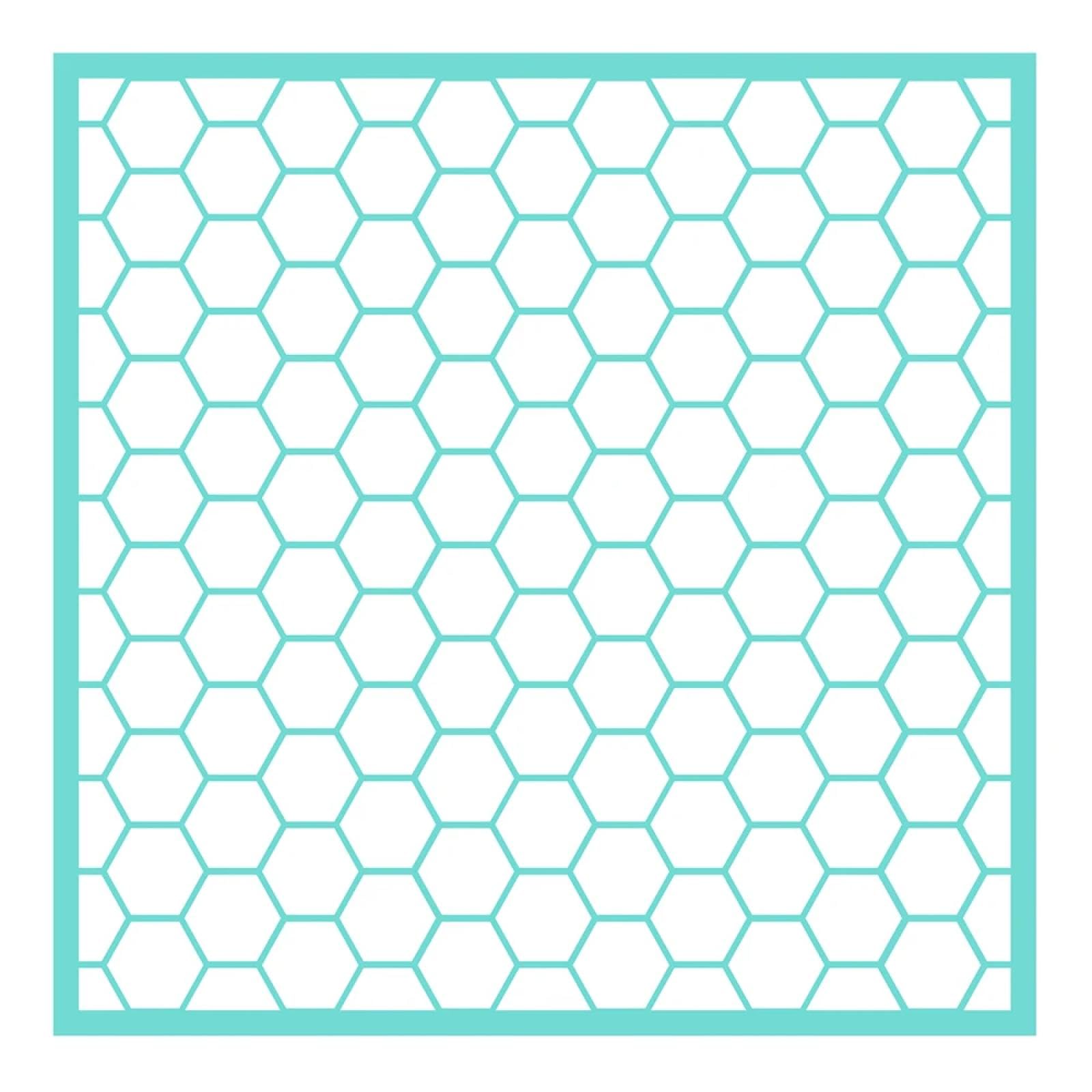 MANGOUSONG Screen Printing Kit,25.3x25.3cm Hexagon Silk Screen Stencils Reusable Silkscreen Print Kit for Printing Handbag Decoration Template ?Seal Tool