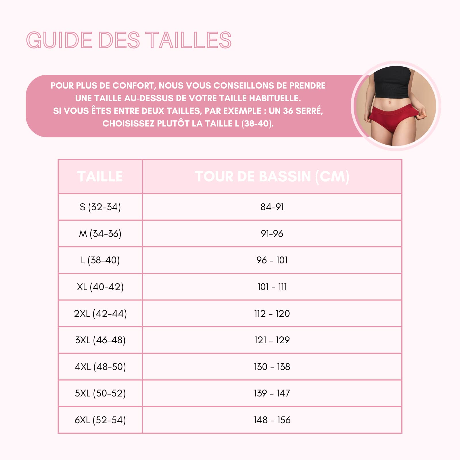 Braga Menstrual Mujer Zoé - Serenidad, Comodidad y Feminidad - Tallas S a 4XL