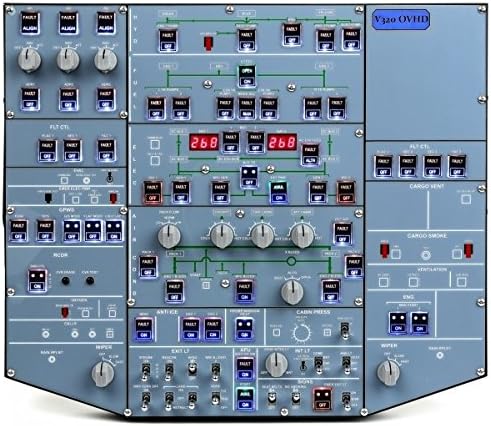 V320 Overhead Panel for Flight Simulator