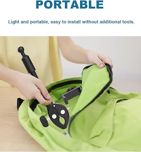 Miniatura 9 de Soporte de cuello de cisne para cochecito, silla de ruedas, cinta de correr, bicicleta giratoria, soporte de micrófono, diseño que no se cae