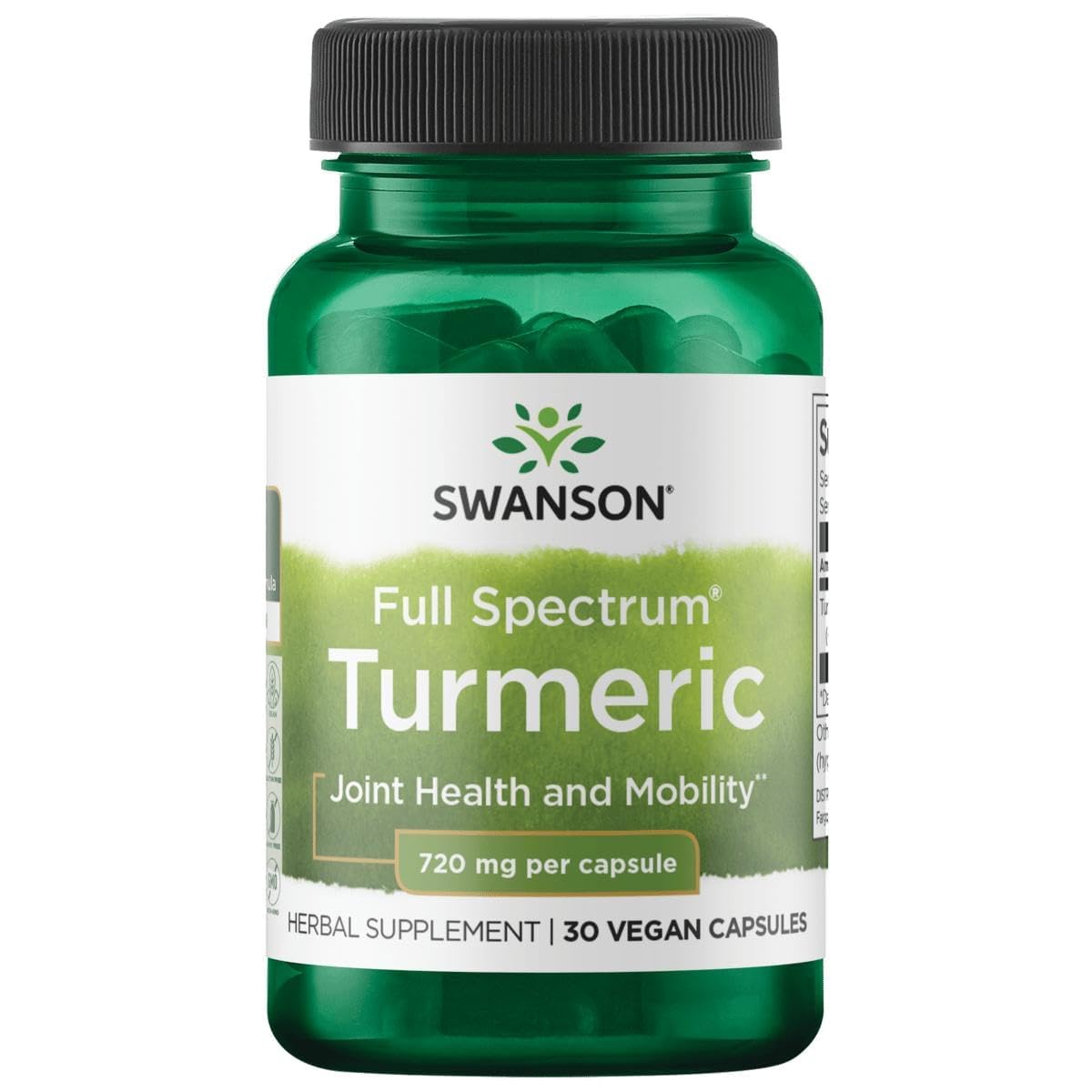 Swanson Full Spectrum Turmeric, 720 mg, 30 Capsules 30 Count (Pack of 1)