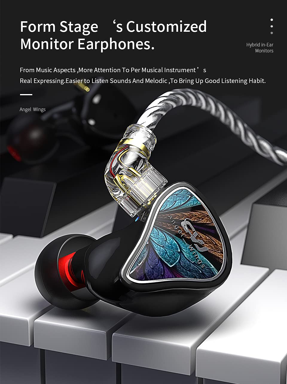 Amazon.co.jp: CVJ Angel Wings in Ear Monitor、FEDAI HiFi Bass in