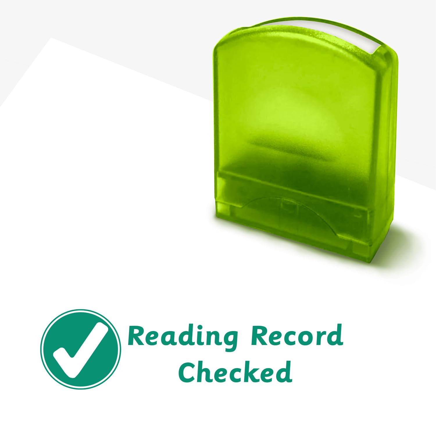 Reading Record Checked Pre Inked School Teachers Marking Stamper Stamp 33mm x 9mm Primary Teaching Services (Green)
