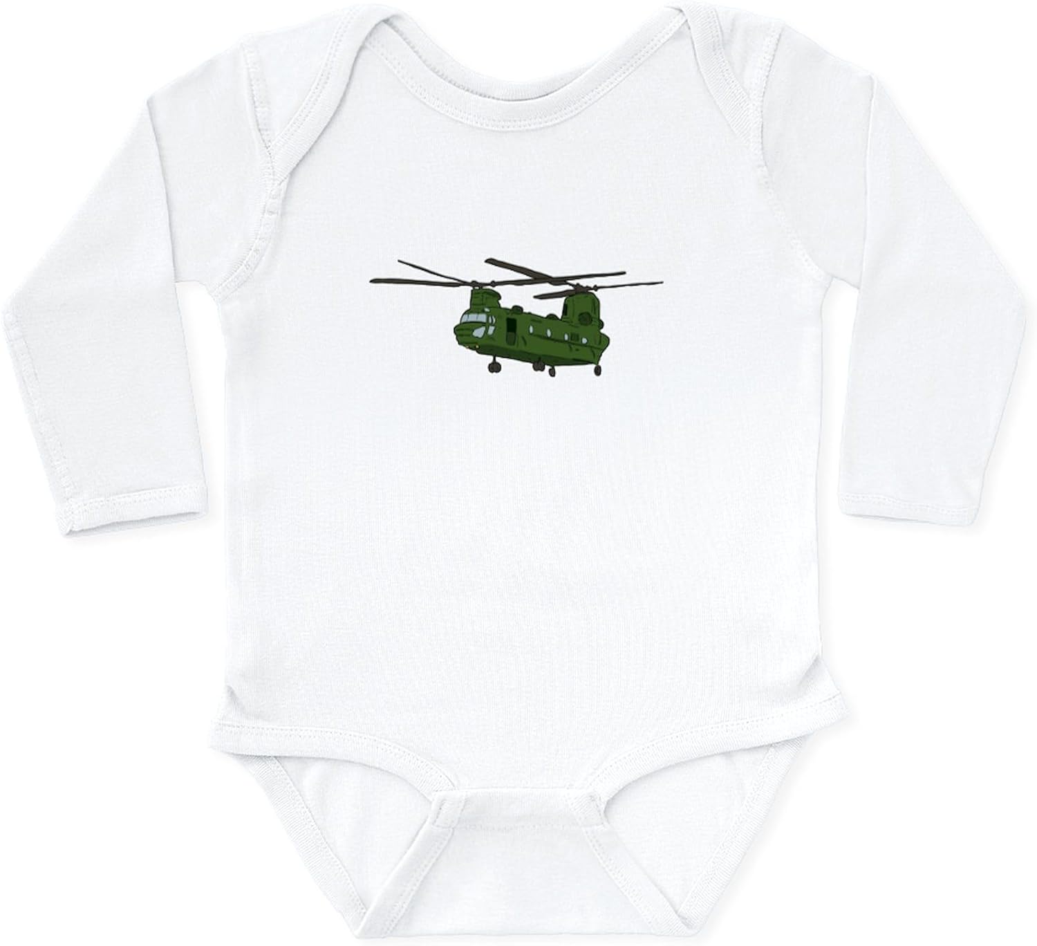 CafePress Chinook Helicopter Body Suit Cute Long Sleeve Infant Baby Bodysuit Romper