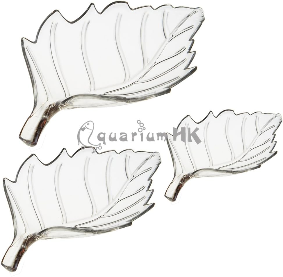 Hinter Aqua Aquarium Clear Acrylic Leaf Shape Shrimp Hamper Feeding Dish Food Bowl (S)