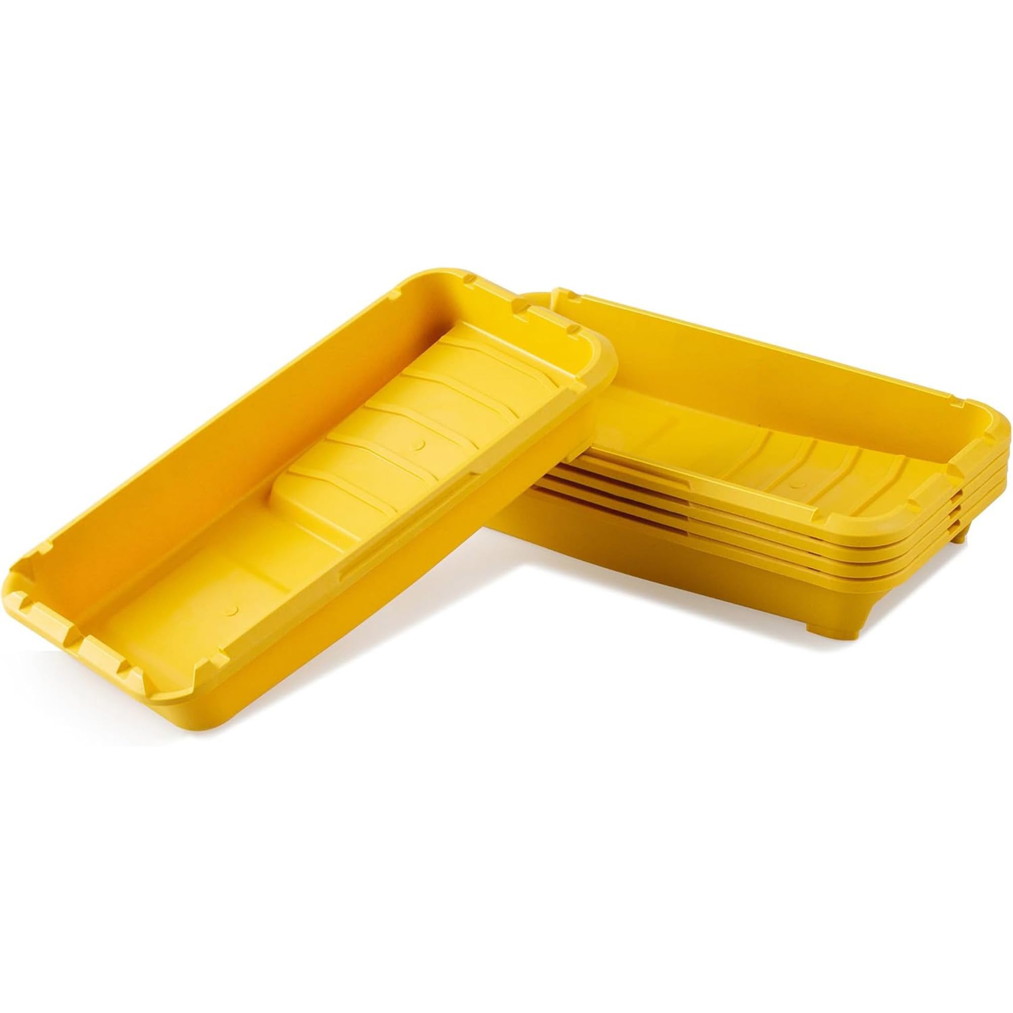 Voomey Vassoio per rullo di vernice, vassoio in plastica da 10,2 cm, vassoio per pittura, piccolo vassoio per vernice, confezione da 5, per pittori, pittura murale di casa, progetti di pittura fai da