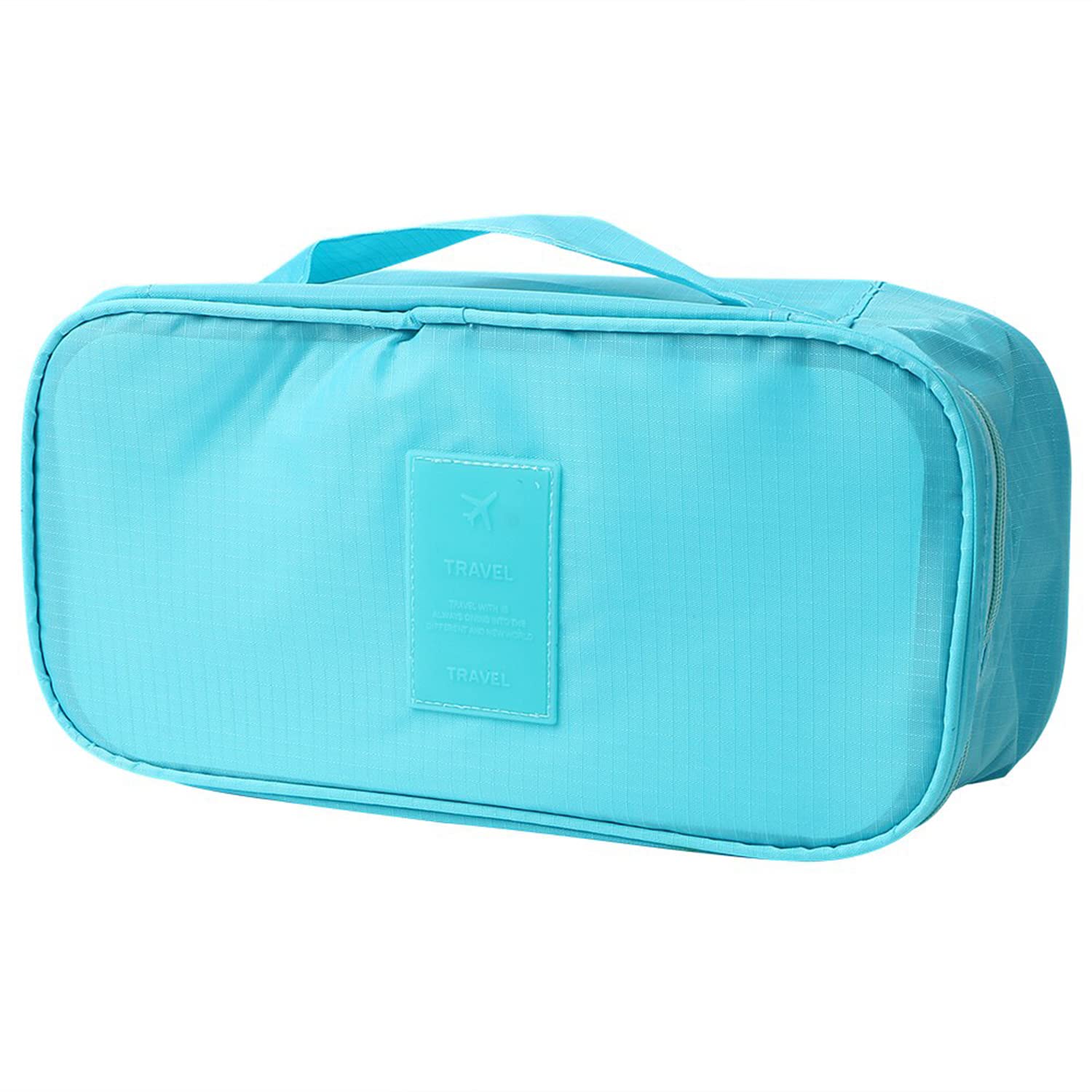 House of Quirk Portable Multifunctional Underwear Socks Bra Organizer Travel Case Storage Bag Bucket Packing Cosmetic Bag - Sky Blue-image-26
