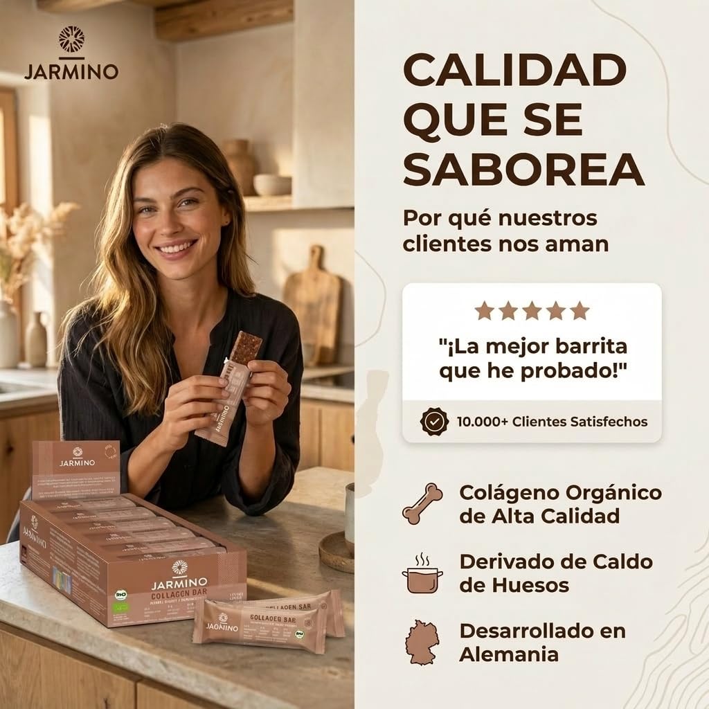 Barrita Colágeno | Barrita Alta en Proteínas Chocolate Almendra 12x55g - Barrita Alta en Proteínas Baja en Azúcar + Sin Aceite de Palma (Chocolate Almendra)
