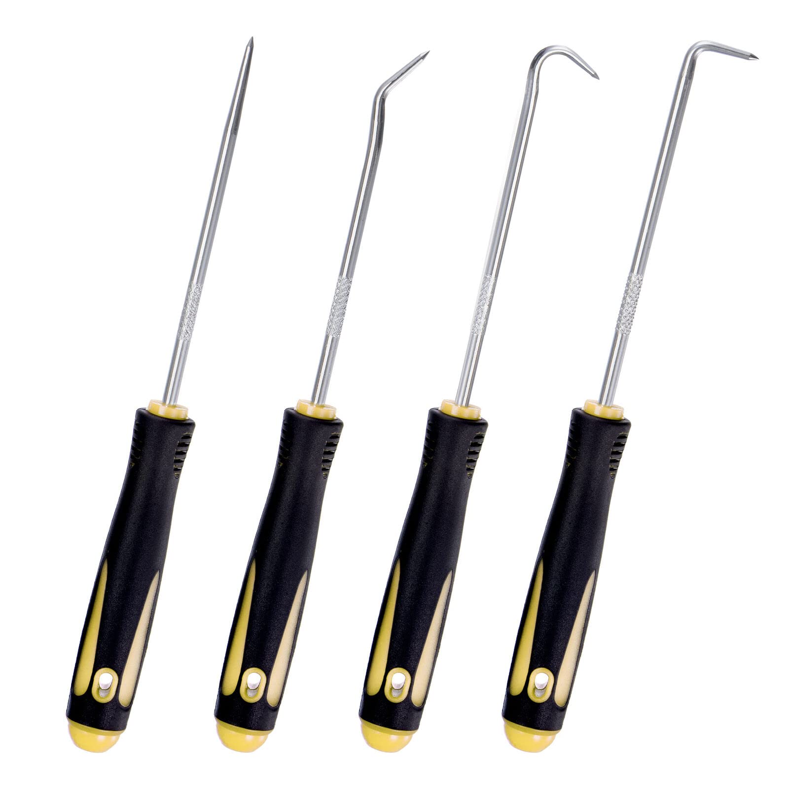 4pc 135mm Oil Seal Remover Set - Alloy Steel + Rubber Handle - J-shape Hooks - Wall Mount - Industrial Style - For Mechanical Repairs & DIY Projects