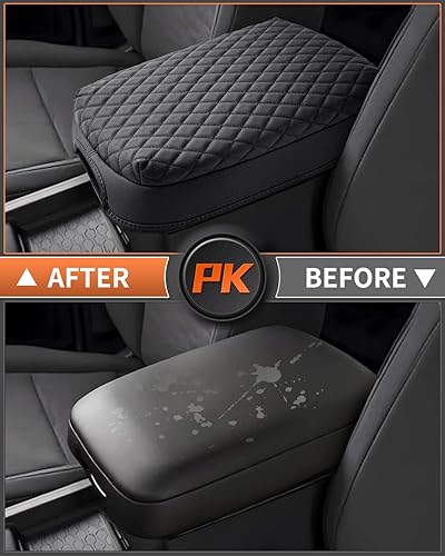 Miniatura 3 de Shademax - Cubierta antirayones para consola central hecha de piel sintética y con cojín amortiguador cubierta accesoria para reposabrazos en color