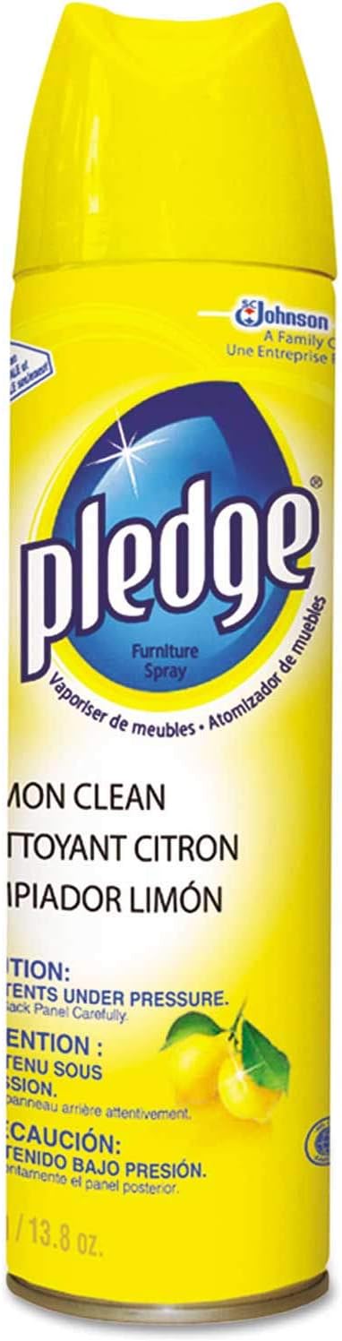 SC Johnson Pledge Furniture Polish Lemon, 13.8oz Aerosol, Pack of 1
