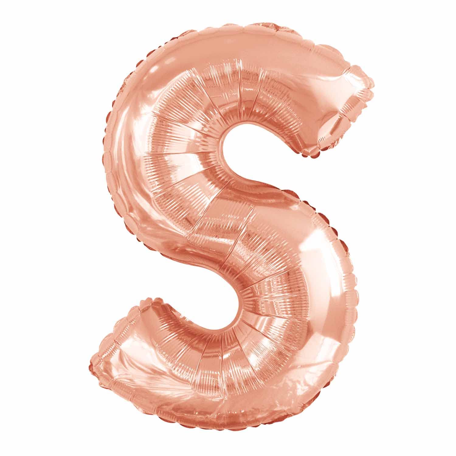 Large Letter S Rose Gold