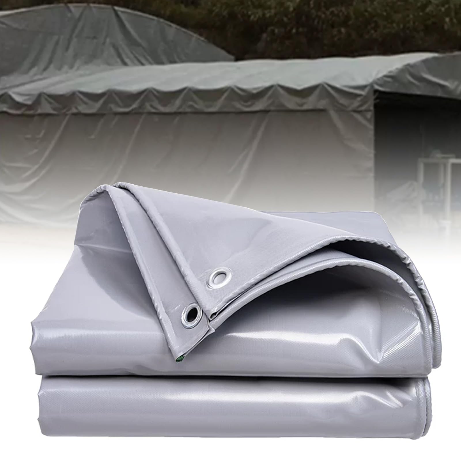 Large-scale Roof Tarps, Heavy-duty Industrial PVC Tarps, Tarpaulin Sheets，suitable For Covering Garden Plants, Camping, Patios, Porches, Courtyards, And Gazebos(3x6m/9.8x19.7ft)
