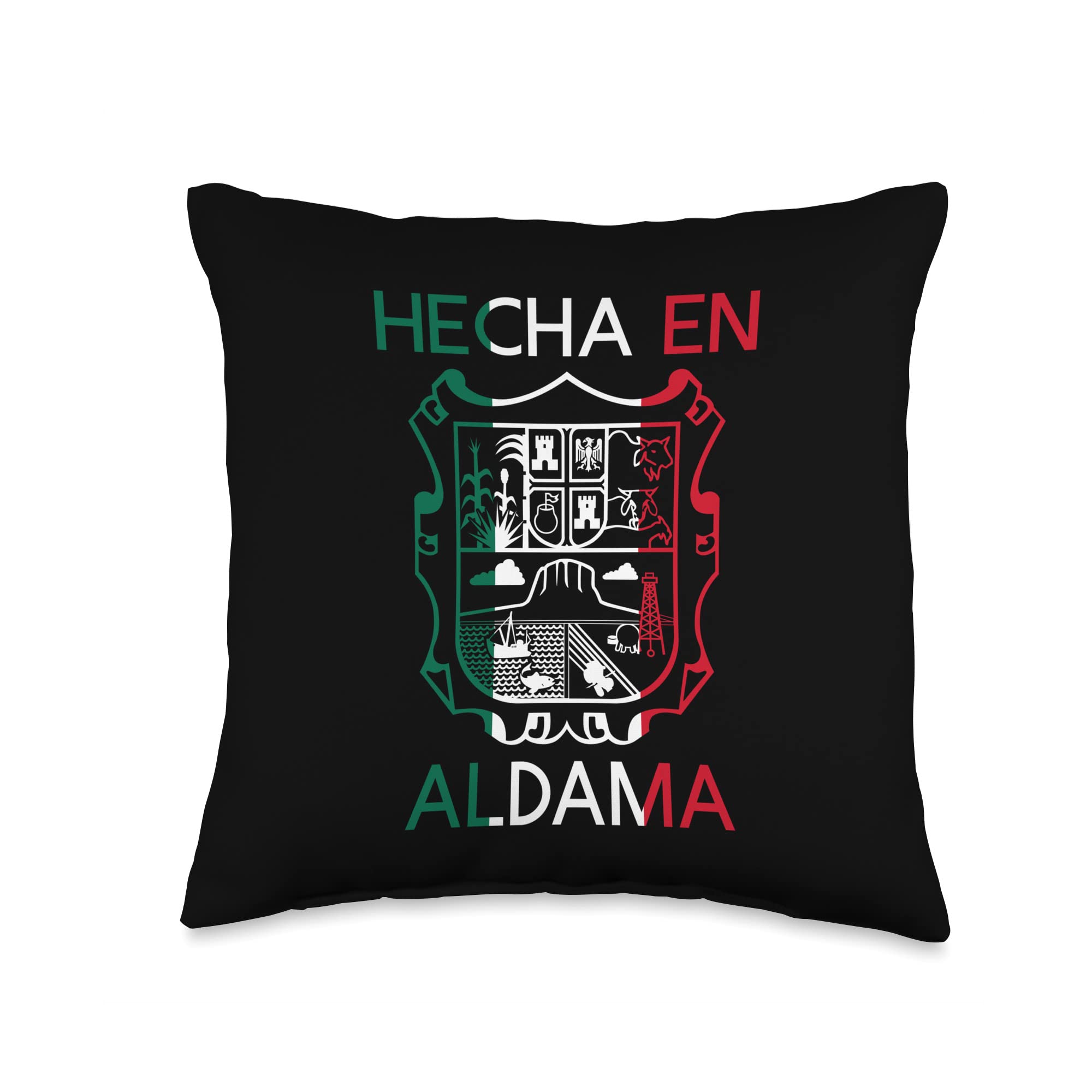 Mexican Pride Camisa Aldama Tamaulipas Estado De Mexico Escudo Eagle Aguila Throw Pillow, 16x16, Multicolor