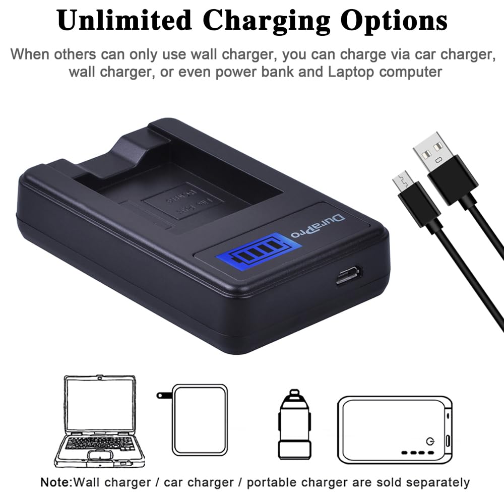 DuraPro 2 Packs 1250mAh DMW-BCM13 accu LCD-USB-oplader voor Panasonic Lumix ZS40 / TZ60-, ZS45 / TZ57-, ZS50 / TZ70-, ZS27 / TZ37-, TZ41-camera's DuraPro 2 Packs 1250mAh DMW-BCM13 accu LCD-USB-oplader voor Panasonic Lumix ZS40 / TZ60-, ZS45 / TZ57-, ZS50 / TZ70-, ZS27 / TZ37-, TZ41-camera's