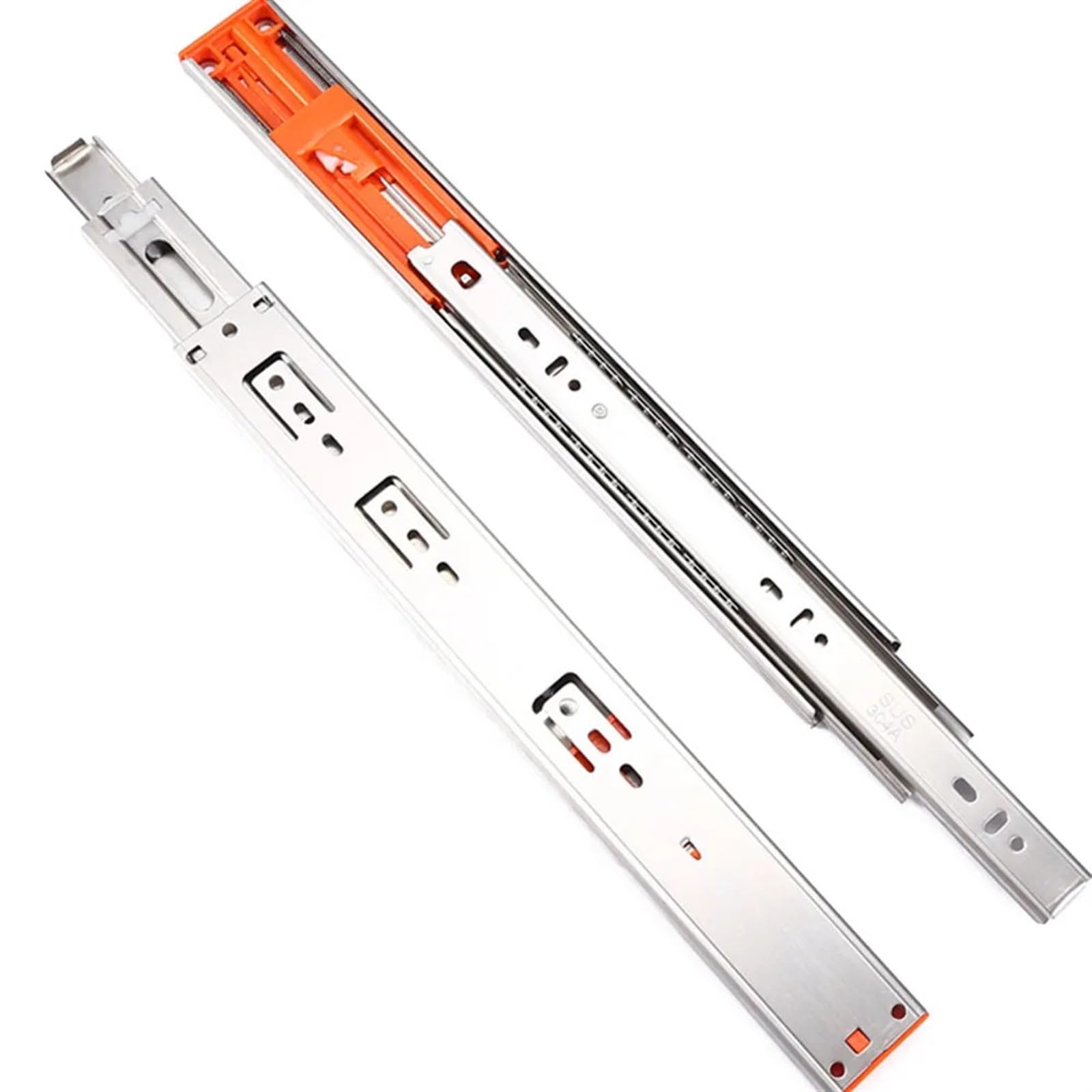EBZFASO Drawer runners, Hardened Cold Rolled Steel Full Extension Ball Bearing Silent(450)